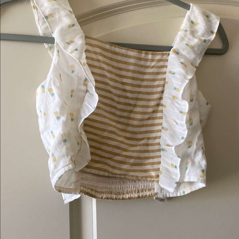 Striped and Ruffled Romper - Picture 2 of 5